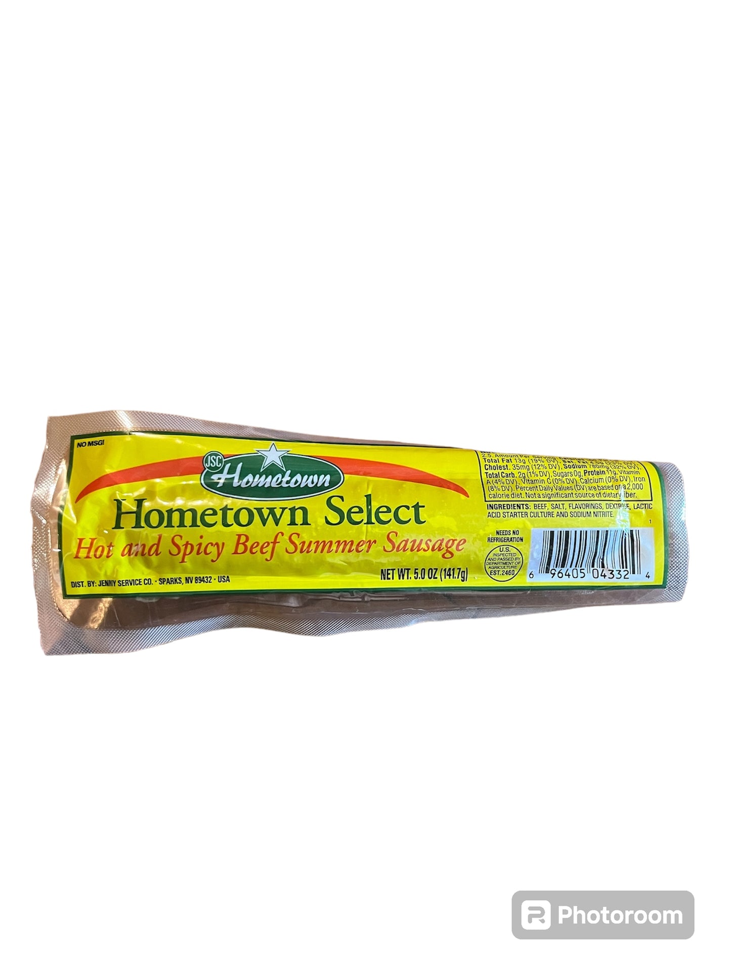 JSC Hometown Hot & Spicy Summer Sausage